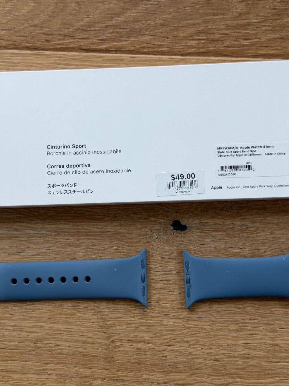 Apple Watch Apple Rubber S/M Blue Watch Band